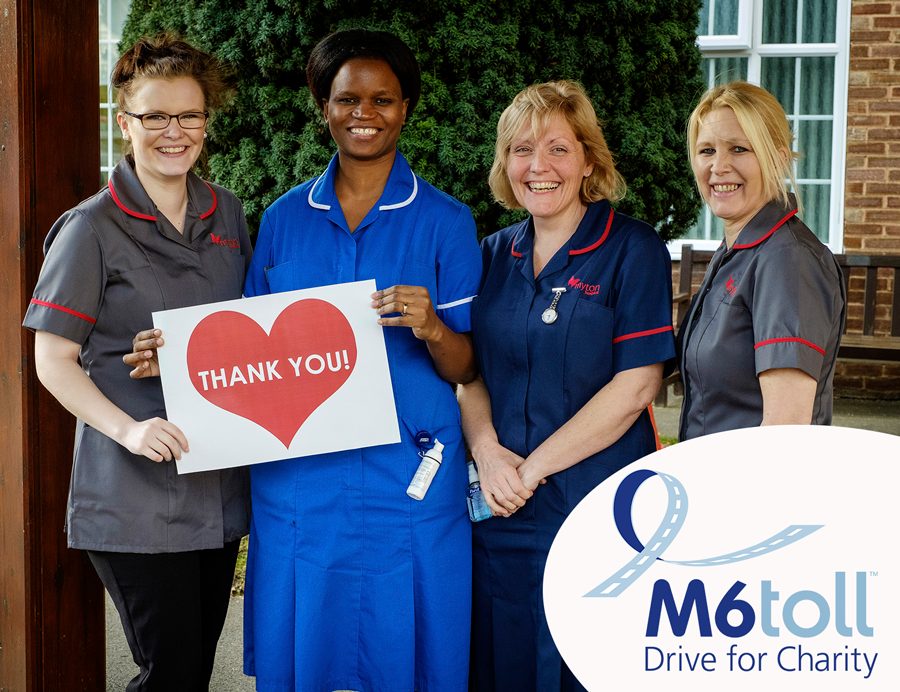 staff at Myton Warwick thank M6toll