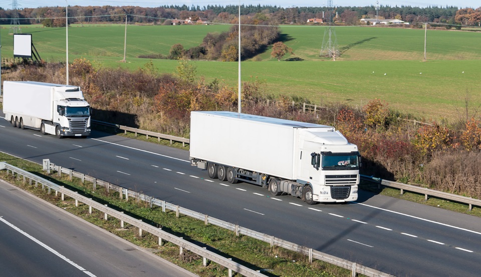 Road transport - lorries on the briish motorway
